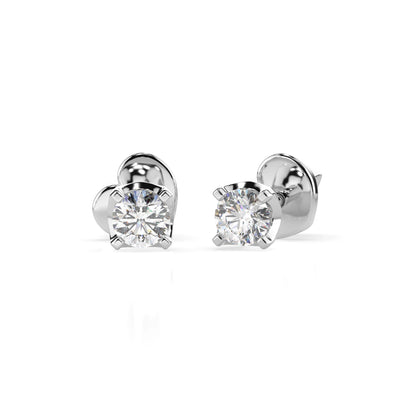 Solitär-Schmetterling-Ohrringe (Rund), 0.2 ct — 102-10020(3.0)