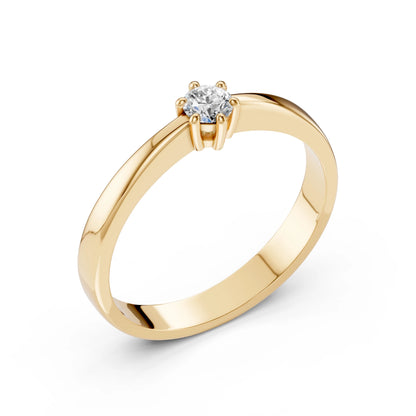 Solitär-Ring (Rund), 0.15 ct — 101-10151(3.4)