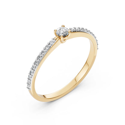 Solitär-Eternity-Ring (Rund), 0.1 ct — 101-10116/2(3.0)