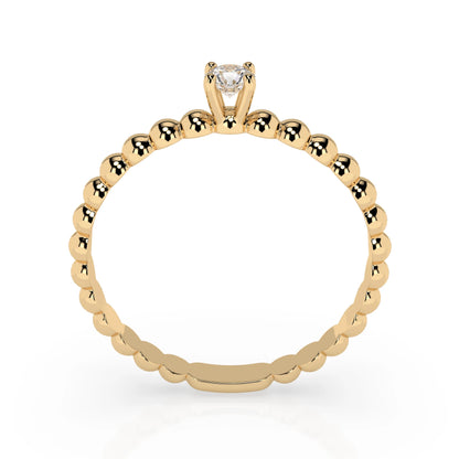 Solitär-Ring (Rund), 0.08 ct — 101-10039(2.7)