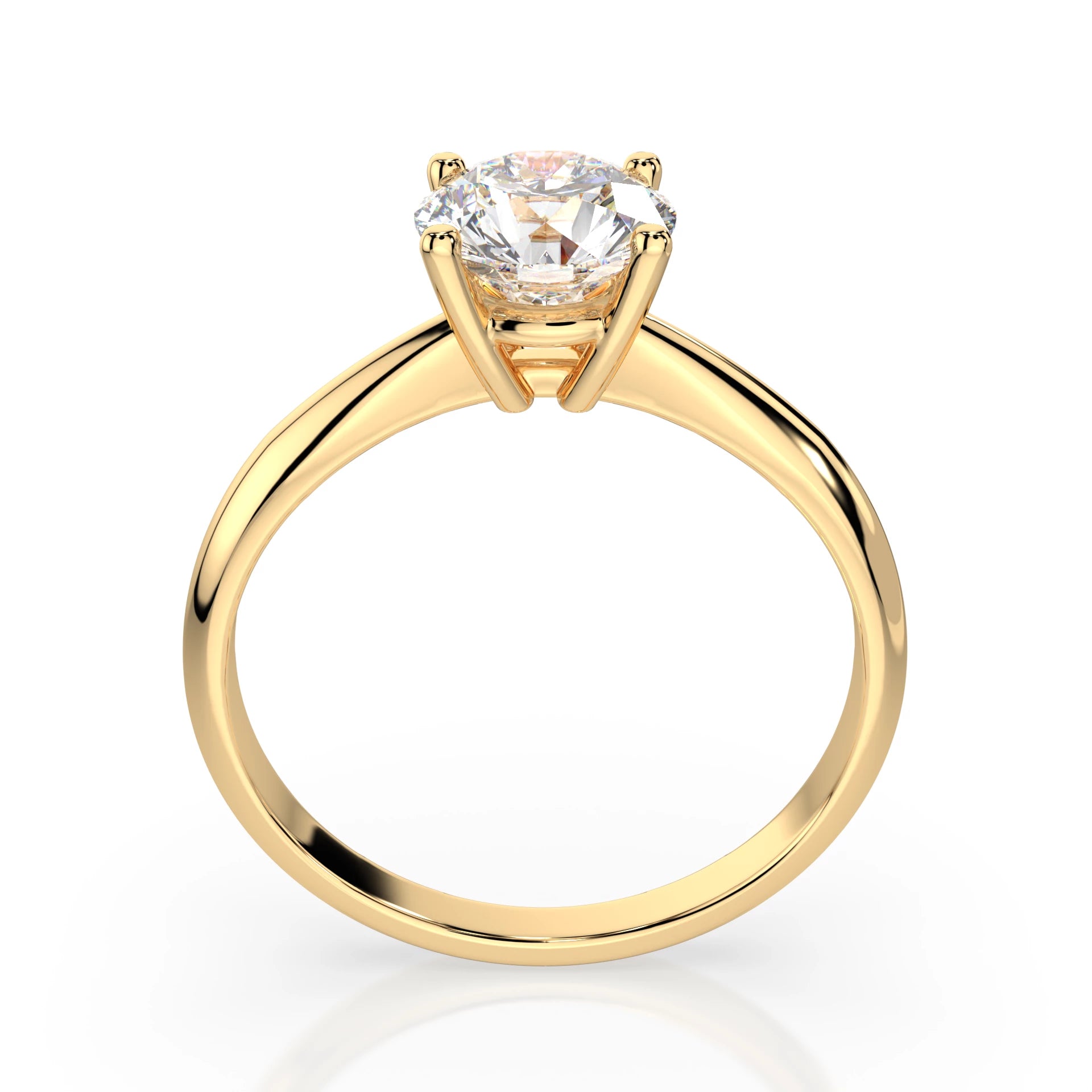 Solitär-Ring (Rund), 0.7 ct — 101-10021(5.7)