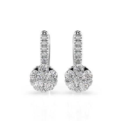 Illusion-Ohrringe (Rund), 0.2 ct — 102-10015/4(3.0)
