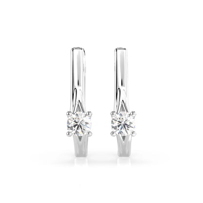 Solitär-Ohrringe mit englischem Verschluss (Rund), 0.2 ct — 102-10014(3.0)