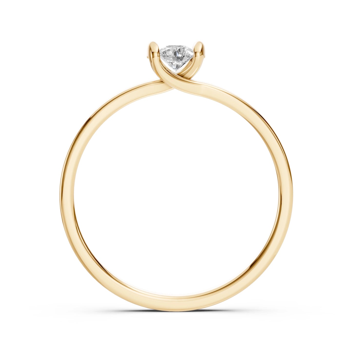 Solitär-Ring (Rund), 0.2 ct — 101-10016(3.7)
