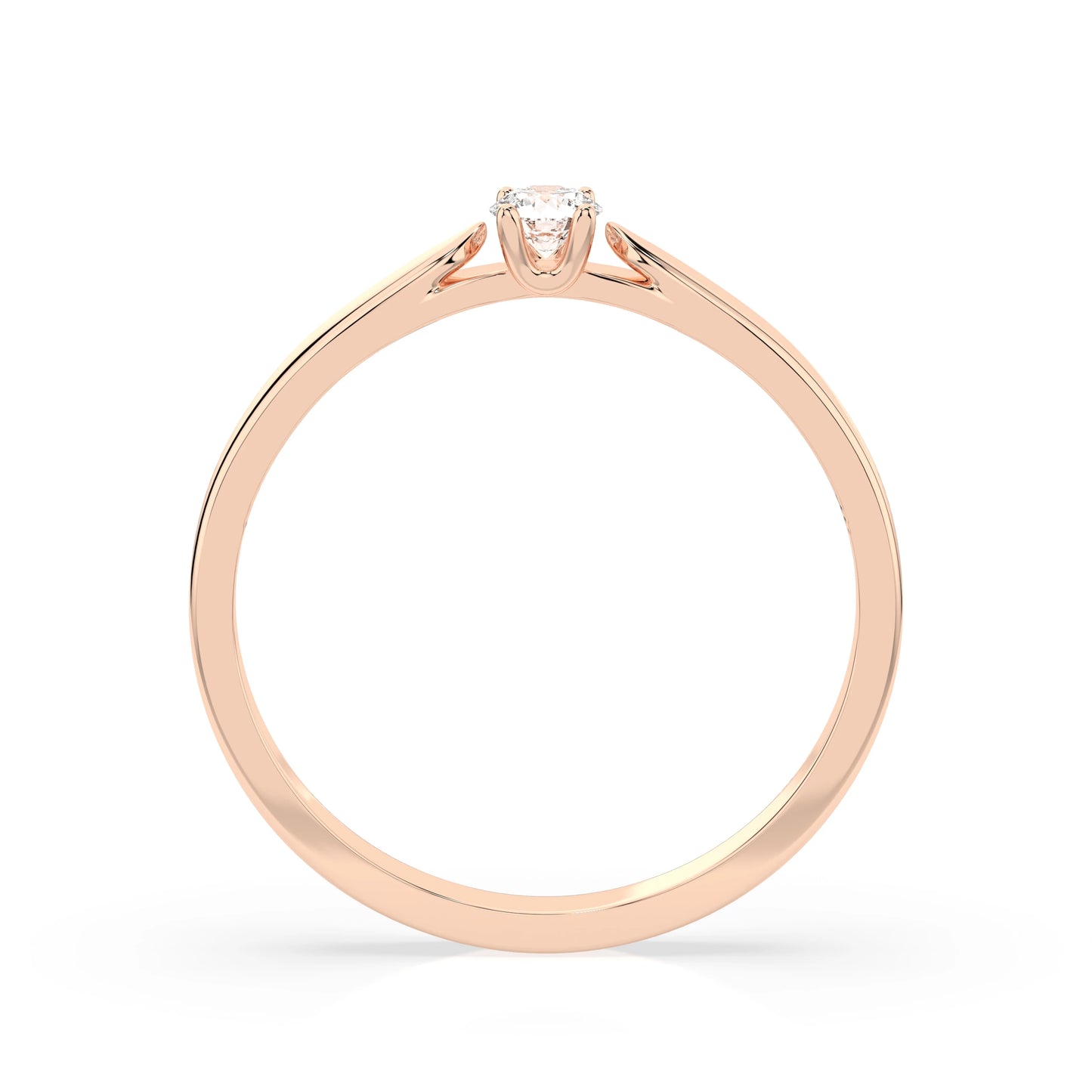 Solitär-Ring (Rund), 0.08 ct — 101-10046(2.7)