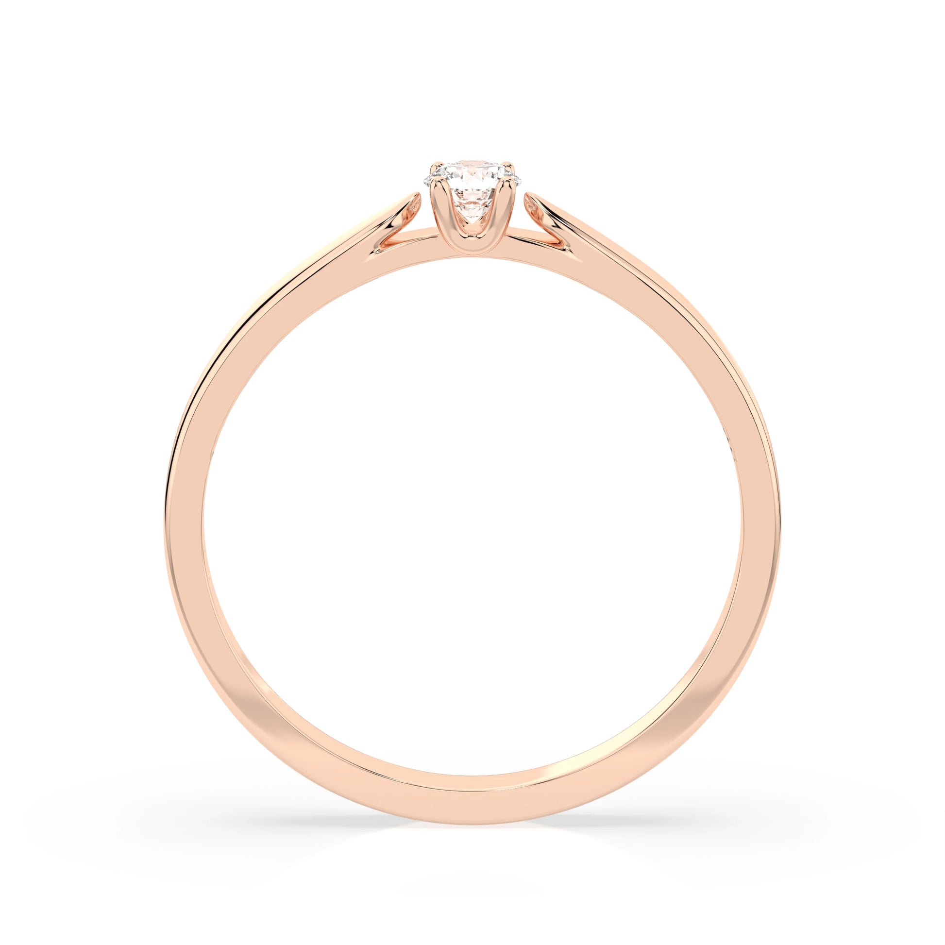 Solitär-Ring (Rund), 0.08 ct — 101-10046(2.7)