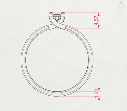 Solitär-Ring (Rund), 0.1 ct — 101-10016(3.0)