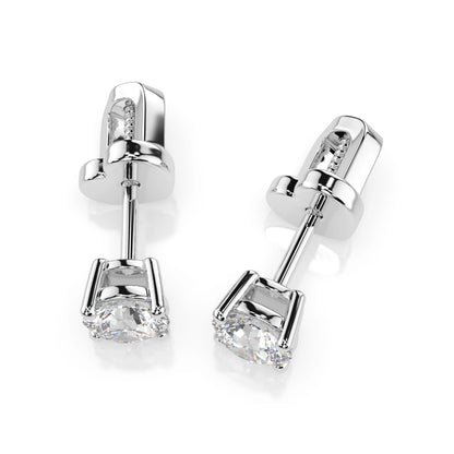 Solitär-Schmetterling-Ohrringe (Rund), 0.4 ct — 102-10012/1(3.7)