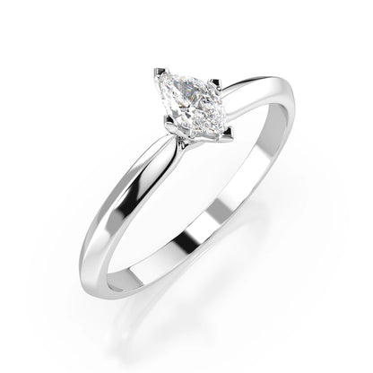 Solitär-Ring (Marquise), 0.1 ct — 101-10181/1(0.10)MARQUISE