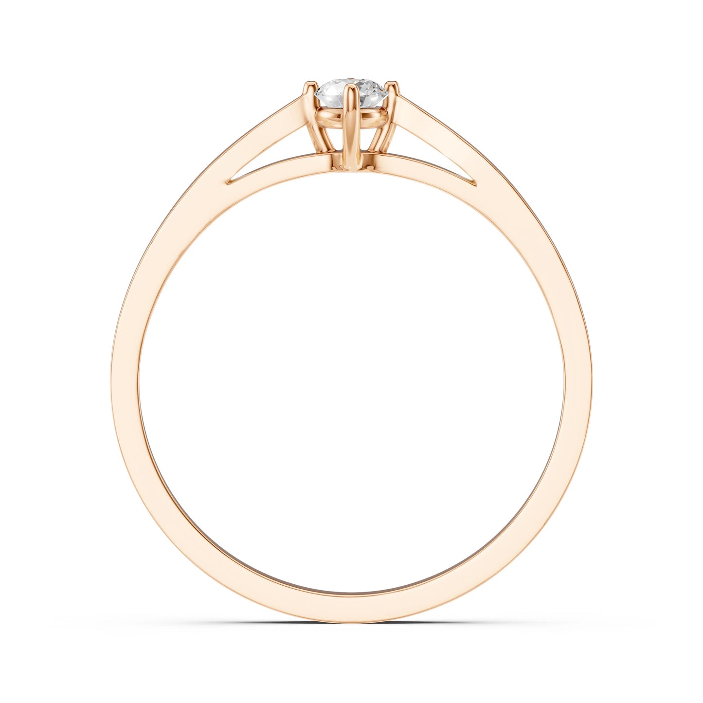 Solitär-Ring (Rund), 0.1 ct — 101-10125(3.0)