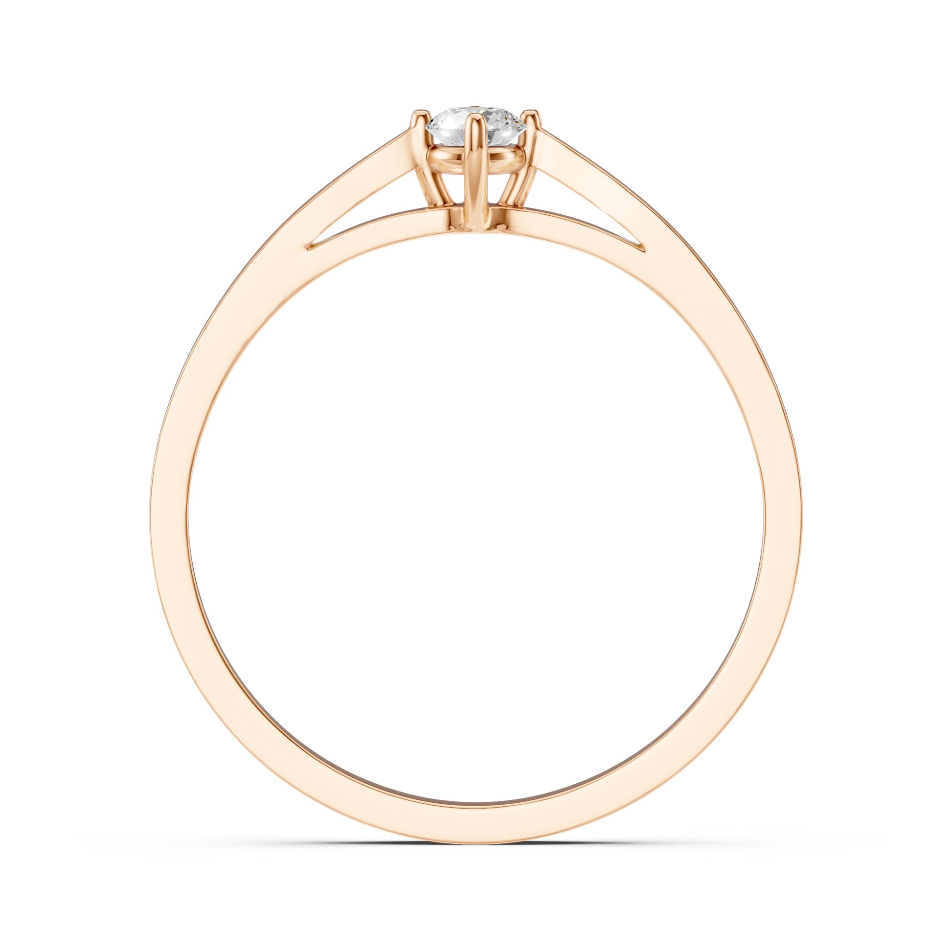 Solitär-Ring (Rund), 0.1 ct — 101-10125(3.0)
