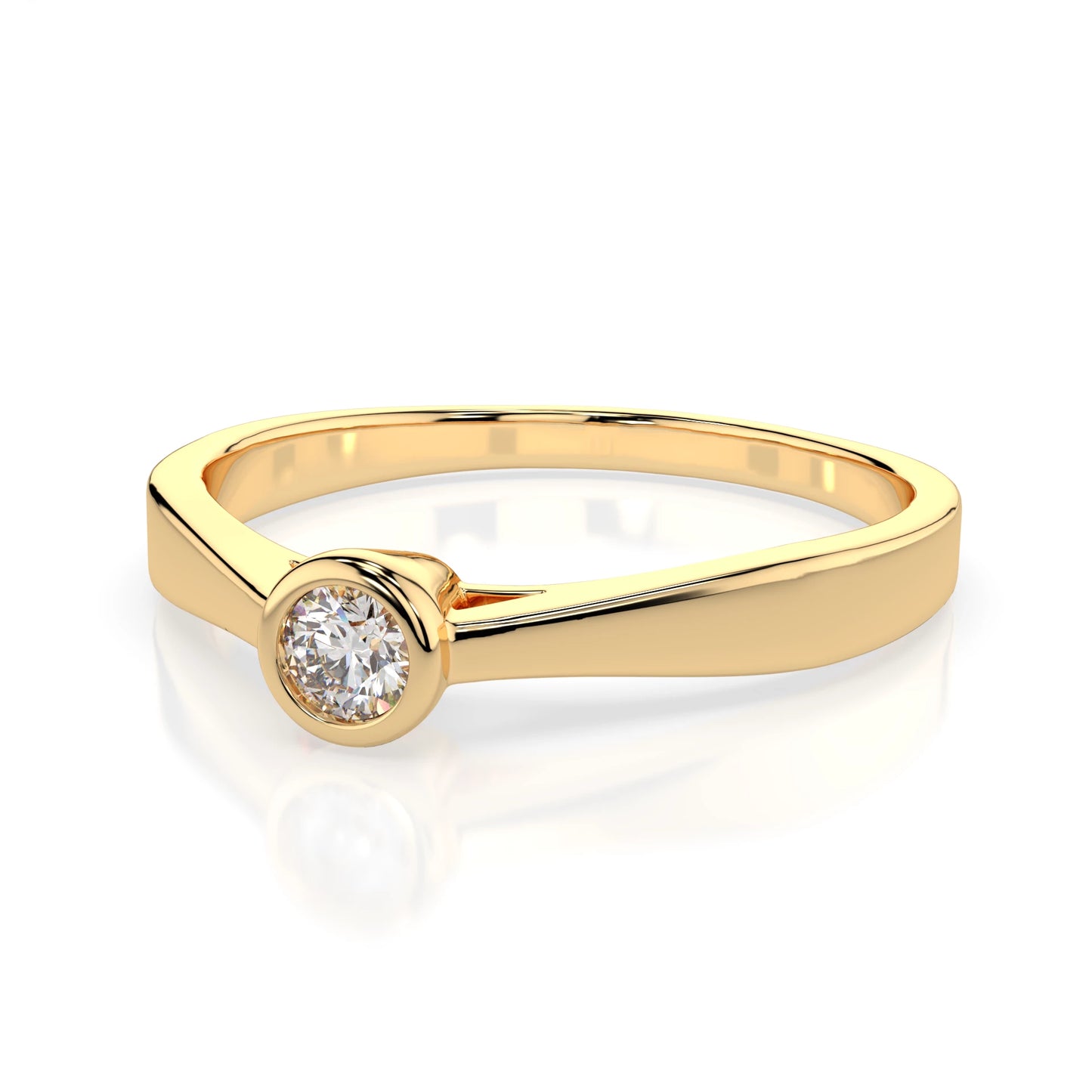 Solitär-Ring (Rund), 0.05 ct — 101-10010(2.3)