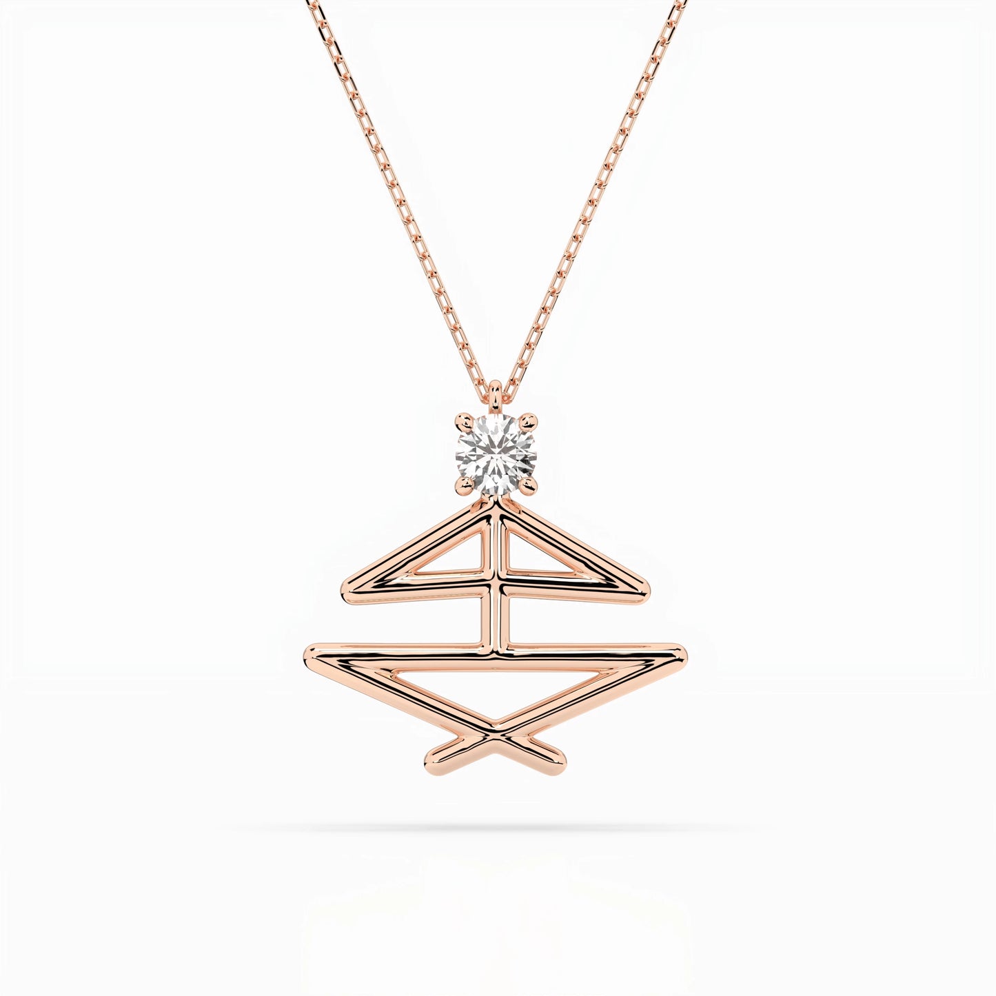 Minimalismus-Halskette (Rund), 0.1 ct — 104-10064