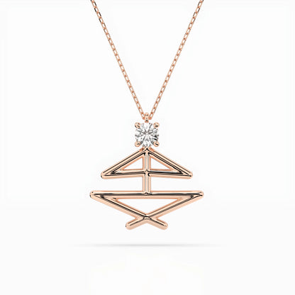 Minimalismus-Halskette (Rund), 0.1 ct — 104-10064