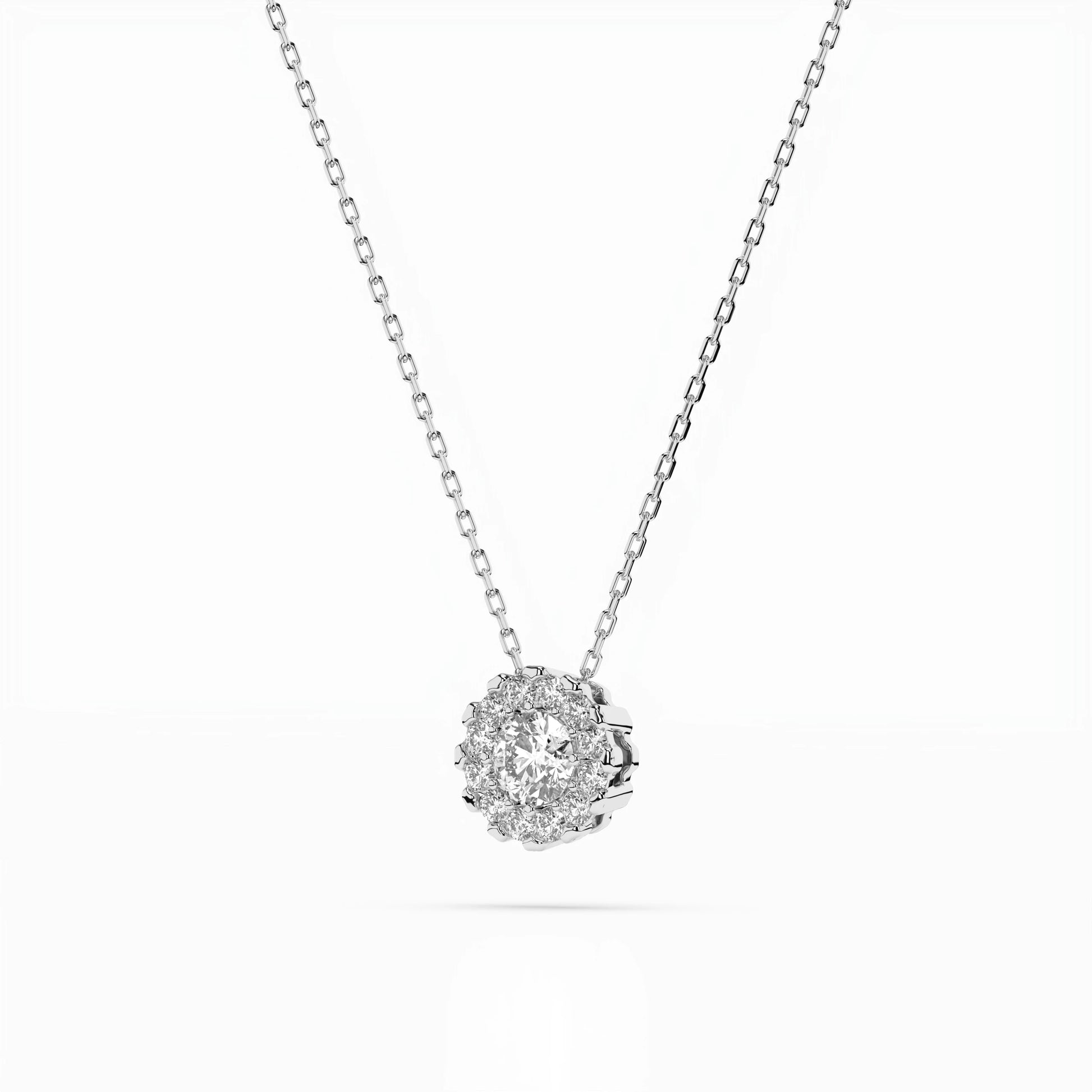 Solitär-Eternity-Halskette (Rund), 0.1 ct — 104-10044(3.0)