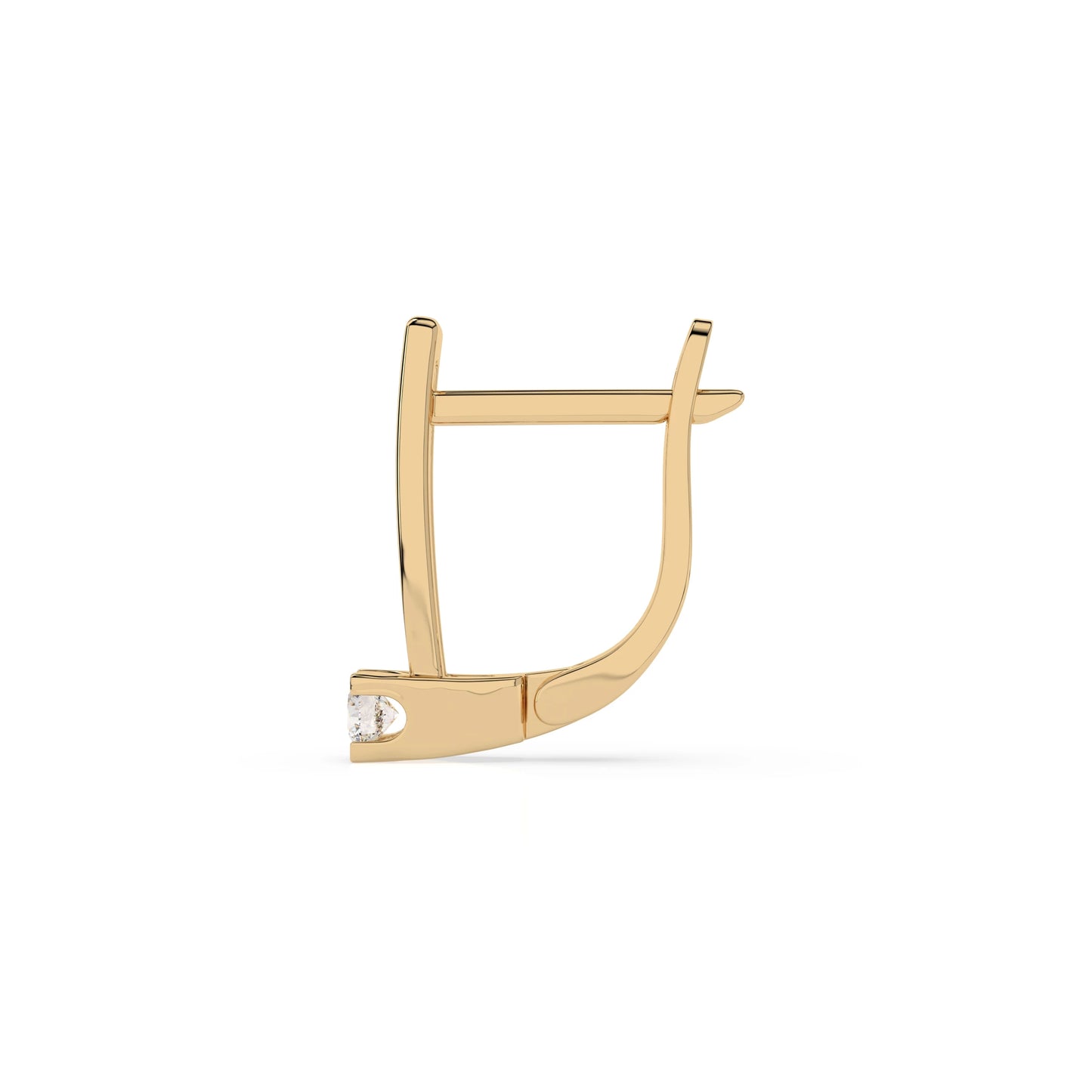 Solitär-Ohrringe mit englischem Verschluss (Rund), 0.15 ct — 102-10036(2.7)