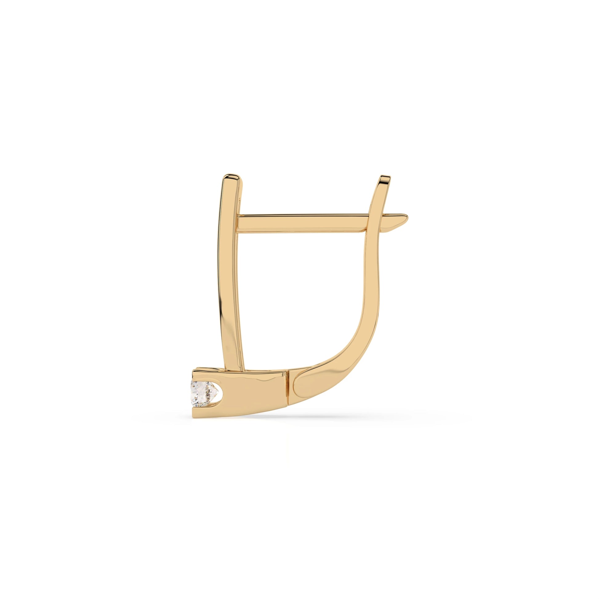 Solitär-Ohrringe mit englischem Verschluss (Rund), 0.15 ct — 102-10036(2.7)