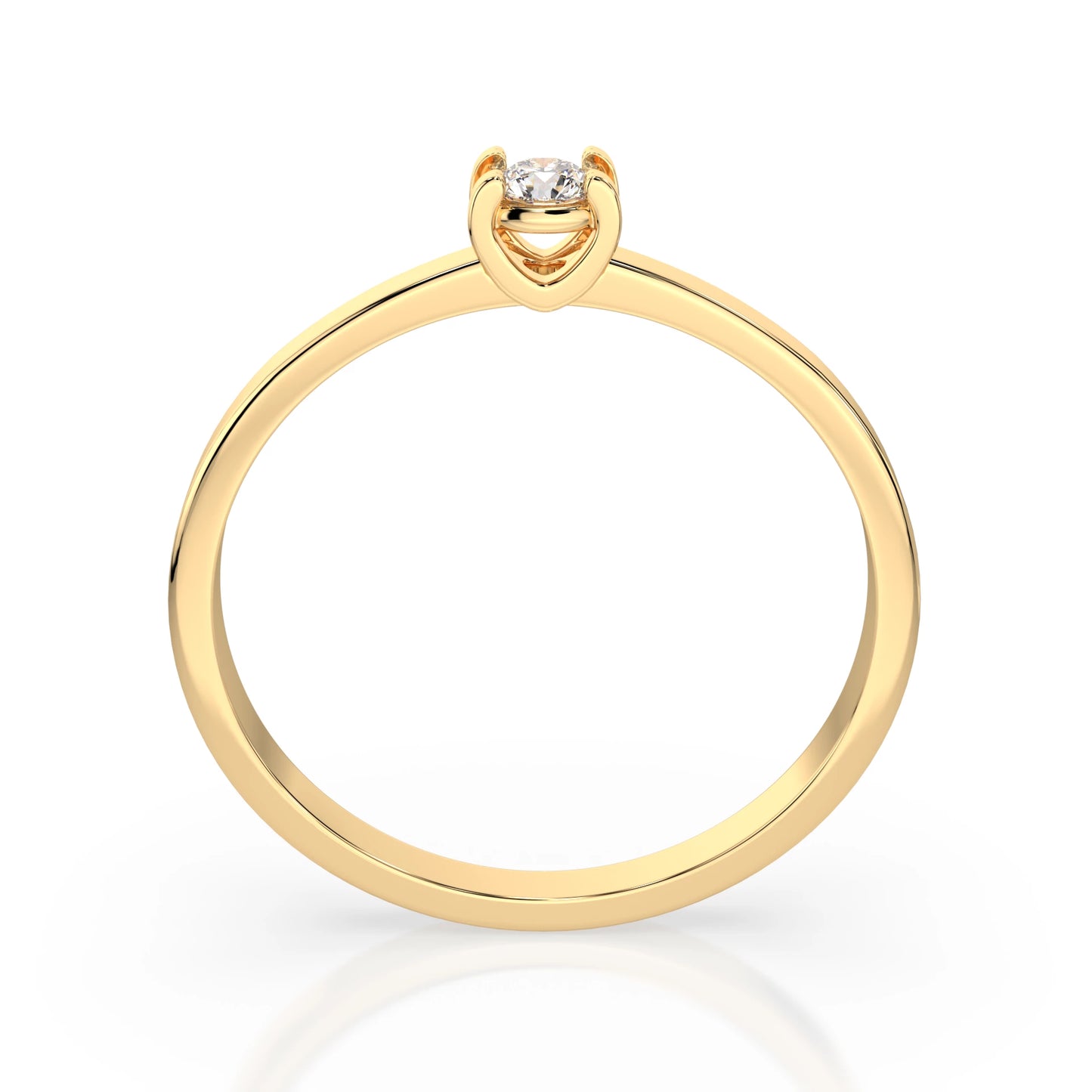 Solitär-Ring (Rund), 0.1 ct — 101-10022(3.0)
