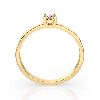 Solitär-Ring (Rund), 0.1 ct — 101-10022(3.0)