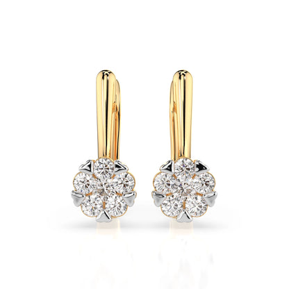 Illusion-Ohrringe (Rund), 0.12 ct — 102-10015/1(2.5)