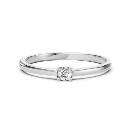 Solitär-Ring (Rund), 0.1 ct — 101-10117(3.0)
