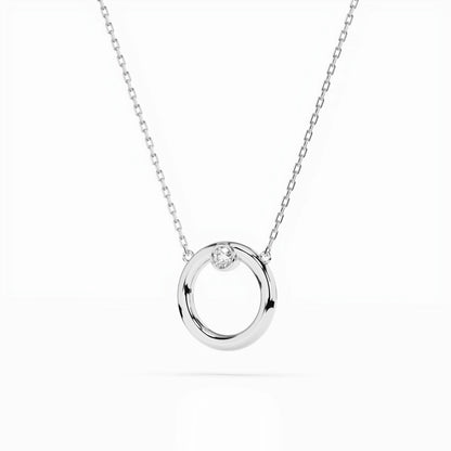Minimalismus-Halskette (Rund), 0.03 ct — 104-10056