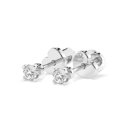Solitär-Schmetterling-Ohrringe (Rund), 0.2 ct — 102-10089/2(3.0)