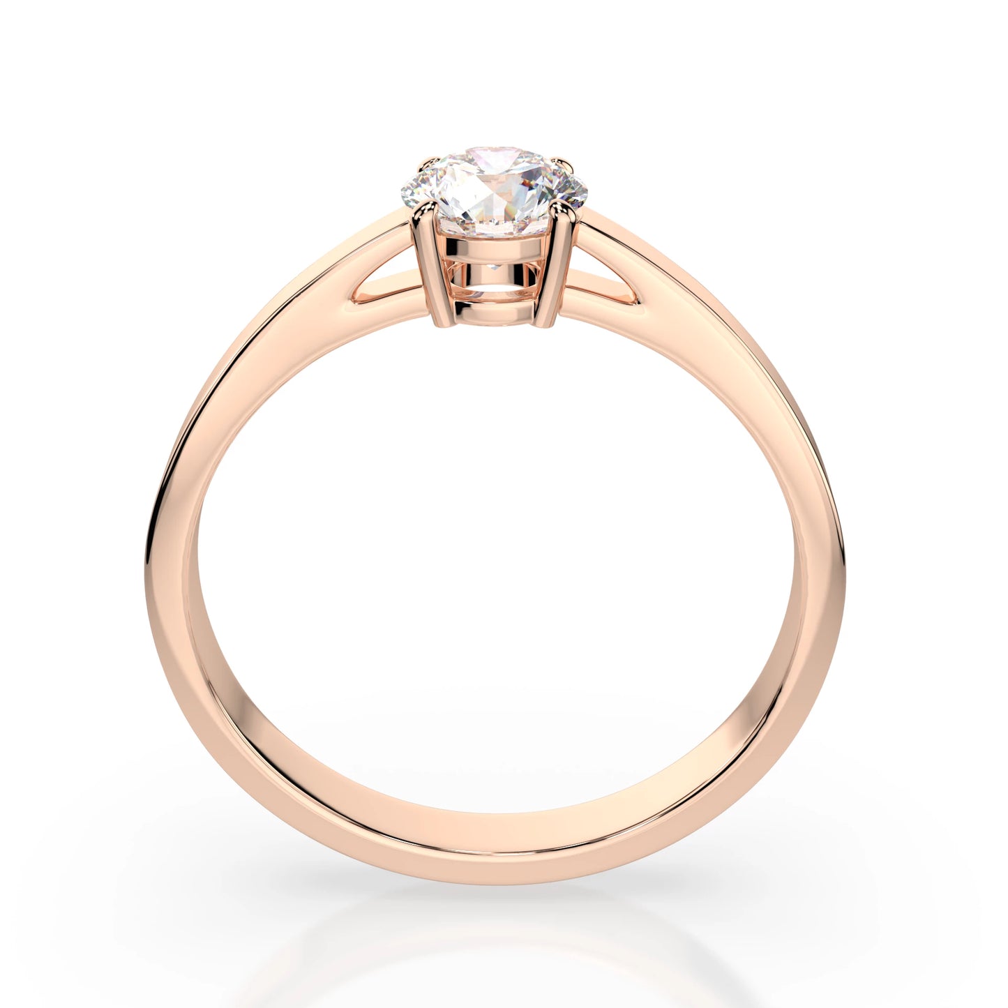 Solitär-Ring (Rund), 0.5 ct — 101-10012/1(5.1)